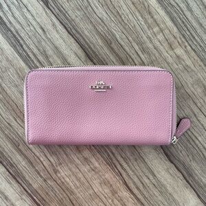 Coach Pink Leather Wallet